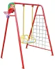 Дитячі вуличні гойдалки (4 в 1: гойдалки, гладіаторська сітка, баскетбольне кільце, дартс) - 1