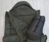 Спальний мішок з флісом ЗИМА (ковдра з капюшоном) до -40, теплий, Олива - 1