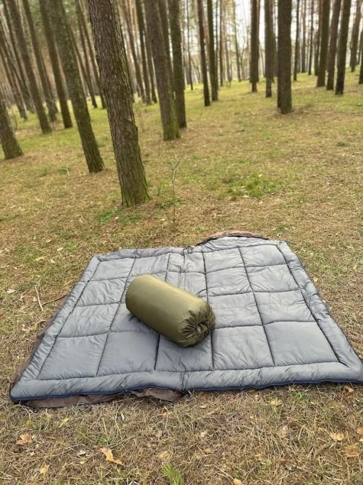 Зимовий метровий спальний мішок Ботал. Дуже широкий спальний 100см ширина, ковдра до -40, стьоганий
