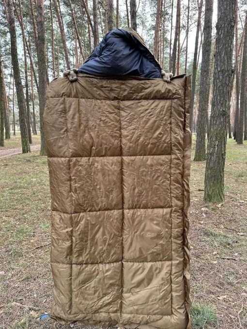 Спальний зимовий мішок до -40 &deg; Гігант, широкий 100см, Ботал. Мішок ковдру теплу, Койот