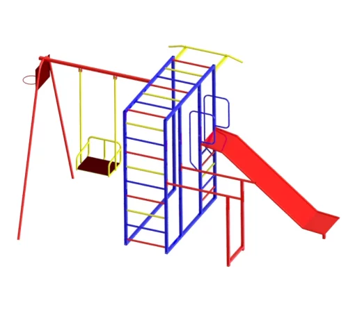 Дитячий ігровий комплекс для вулиці з гіркою та гойдалками