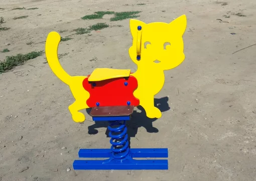 Гойдалки качалка на пружині Котик