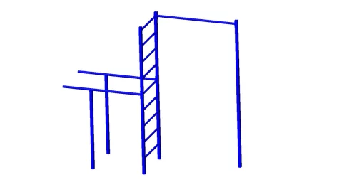 Спортивний комплекс для вулиці турнік|бруси|сходи