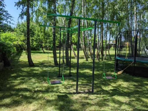 Вуличний дитячий спортивний комплекс з гойдалкою на ланцюгах "Акробат"