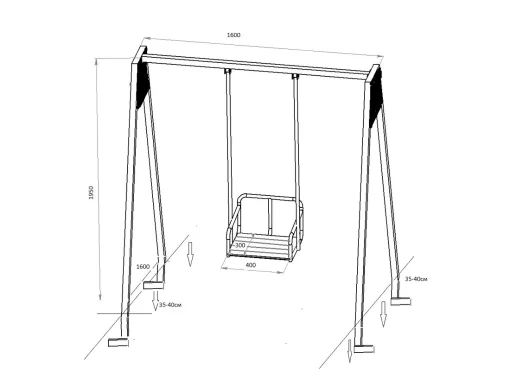 Дитячі гойдалки на підшипниках, одноманітні.