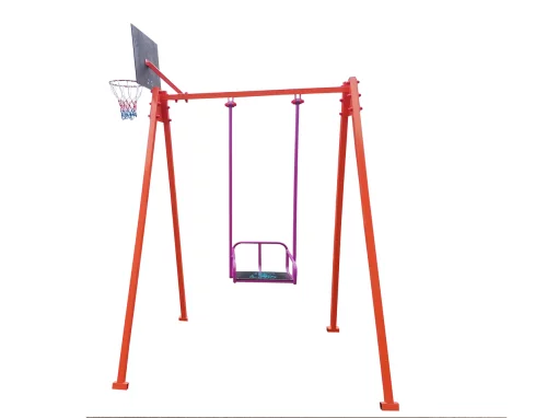 Гойдалки &quot;Спорт -1&quot; одномісні посилені з баскетбольним кільцем.