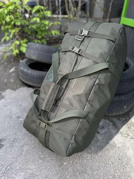 Сумка US на 130 літрів з ременем на плече, баул для передислокації та транспортування, великий рюкзак Олива