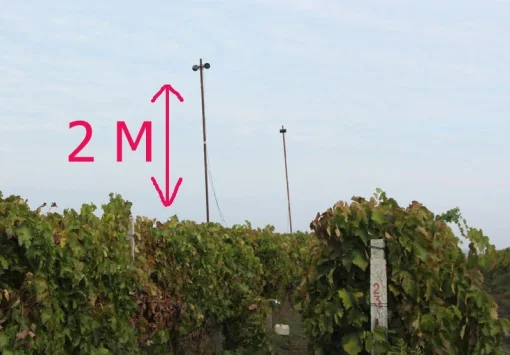 Звуковий відлякувач птахів КОРШУН 16 SOLAR оснащений сонячною панеллю на 50 Вт та акумулятором