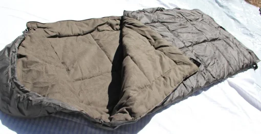 Спальний мішок з флісом ЗИМА (ковдра з капюшоном) до -40, теплий, Олива