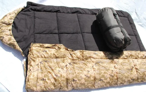 Спальний мішок на флісі для холодної погоди до -40&deg;Зимовий метровий. Мішок ковдру Ботал, ширина 100см, піксель