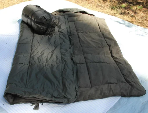 Мішок ковдра Ботал, ширина 100см, Олива. Спальний мішок на флісі для холодної погоди до -40&deg;Зимовий метровий