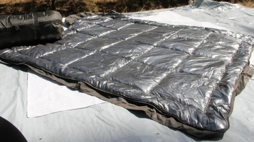 Спальник зимовий Термо до -40&deg; Спальний мішок зимовий стьоганий з капюшоном Олива, Хакі з підкладкою Omni-Heat