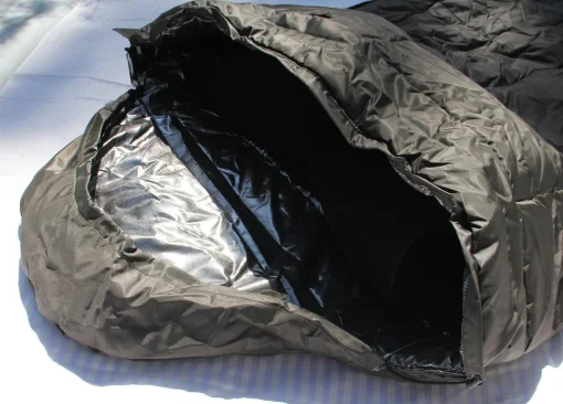 Спальник зимовий Термо до -40 метровий Зимовий спальник для суворої зими з капюшоном Ботал Олива, Хакі