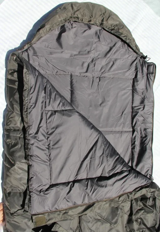 Спальний мішок ковдру великого розміру з капюшоном. Широкий 100см спальний мішок спальник ковдра до -40, Олива