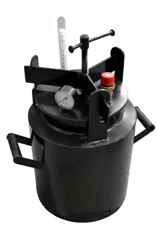 Автоклав Газовий PRO-10, Горловина 21 см (10 банок 0.5 л або 5 банок 1л), Вуглецева сталь