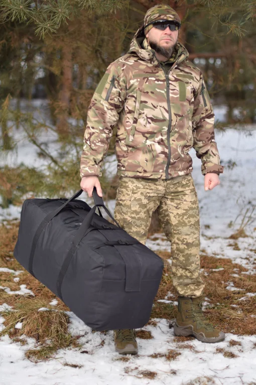 Великий якісний Баул на 130 літрів Сумка туристична Баул човниковий US 130 л чорна