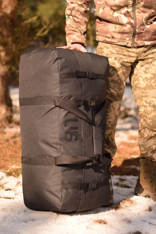 Великий якісний Баул на 130 літрів Сумка туристична Баул човниковий US 130 л чорна