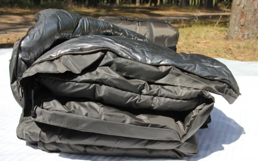 Спальник зимовий Термо до -40 метровий Зимовий спальник для суворої зими з капюшоном Ботал Олива, Хакі