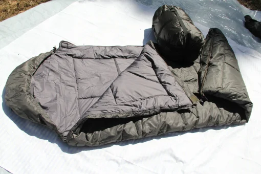 Зимовий спальний мішок ковдра до -40, Олива. Спальник-ковдра з компресійним мішком